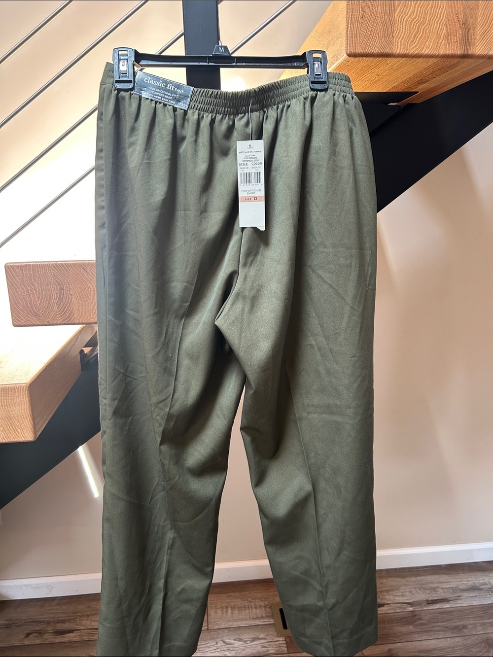 Alfred Dunner Olive Green Classic Fit Chinos